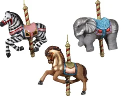 * 1 Ciondolo Natalizio 12Cm Animali Da Circo Modello Assortito