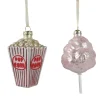 * 1 Ciondolo Natalizio H11.5Cm Pop Corn/Zucchero Filato Modello Assortito