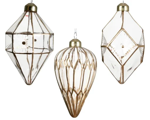 * 1 Decorazione Appendibile A Tema Natale Trasparente Modello Assortito