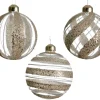 * 1 Decorazione Appendibile A Tema Natale D8Cm Champagne Modello Assortito