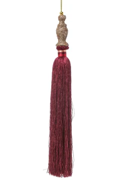 * 1 Nappa Decoro Pendente Bordeaux 9X9X50Cm