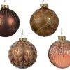 * 1 Pallina Con Decorazioni Natalizie Bronzo Modello Assortito