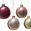 * 1 Pallina Di Natale A Forma Di Macaron Con Glitter Colore Assortito
