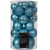 * 30 Palline Di Natale Assortite Colore Azzurro