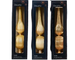 * 1 Puntale Natalizio Oro 35Cm Modello Assortito