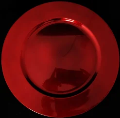 * 6 Sottopiatti Circolari Rosso 33Cm