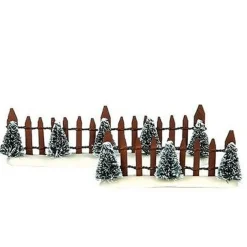 LUVILLE 2 Staccionate Con Abeti - Wooden Fence Green Tree