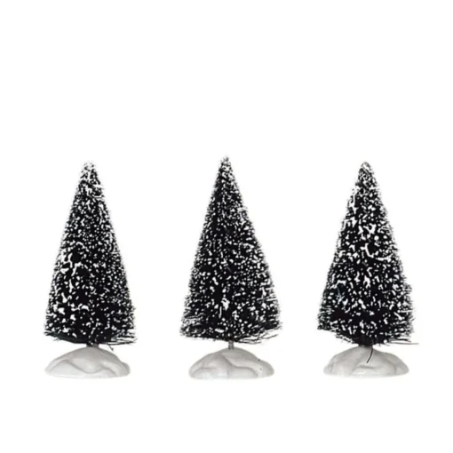 LEMAX Alberelli Innevati - Bristle Tree, Set Of 3