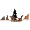 LEMAX Animali Del Bosco - Woodland Animals Set Da 4