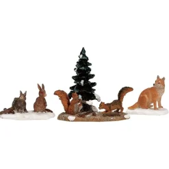 LEMAX Animali Del Bosco - Woodland Animals Set Da 4