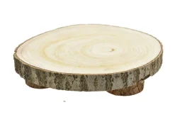 * Base In Legno Rotonda Dia.30Cm Con Piede