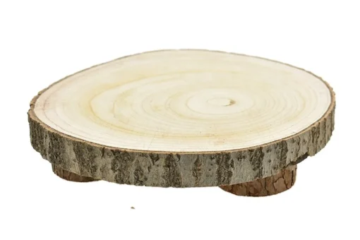 * Base In Legno Rotonda Dia.30Cm Con Piede