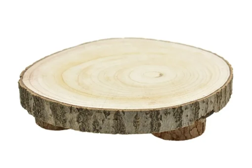 * Base In Legno Rotonda Dia.35Cm Con Piede