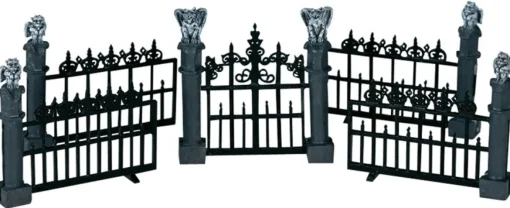 LEMAX Cancelli Con Gargoyle - Gargoyle Fence, Set Of 5