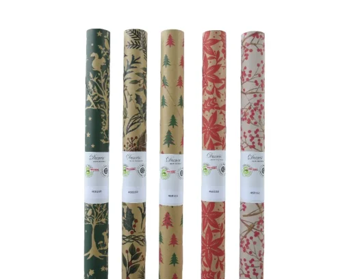 * Carta Pacchi Regalo Natalizia 200X70Cm Colore Assortito