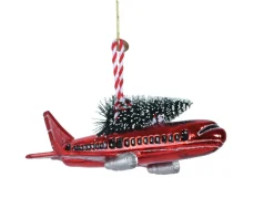 * Ciondolo Natalizio Aereo Con Albero Di Natale 15,9Cm