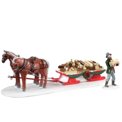 LEMAX Consegna Della Legna - Firewood Delivery, Set Of 2