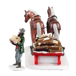 LEMAX Consegna Della Legna - Firewood Delivery, Set Of 2