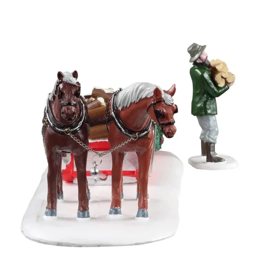 LEMAX Consegna Della Legna - Firewood Delivery, Set Of 2