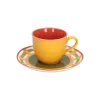 * Cottage Tazza Caffe Con Piattino 0,10 Lt Gialla - Rose & Tulipani