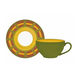 * Cottage, Tazza Colazione Con Piatto 0,27 Cc - Rose & Tulipani