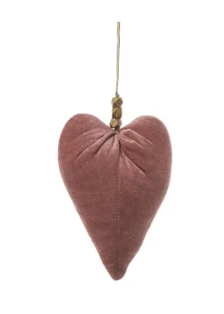 * Cuore Velluto Appendibile 18Cm Rosa