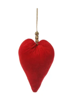 * Cuore Velluto Appendibile 18Cm Rosso