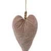 * Cuore Velluto Appendibile 18Cm Champagne