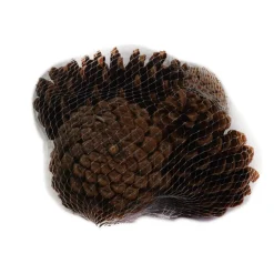 * Decorazione Pigna Naturale Sacchetto 4 Pezzi Cm10-12