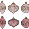 * Decorazioni Appendibili A Tema Natale D8Cm Rosa Modello Assortito