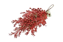 * Fermaporta Ad Albero Con Bacche Rosso
