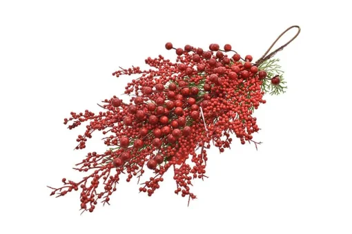 * Fermaporta Ad Albero Con Bacche Rosso