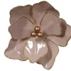 * Fiore Con Clip E Bacche Rosa 15X8Cm