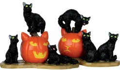 LEMAX Gatti Neri - Halloween Cats, Set Of 2 12883