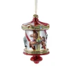 * Giostra Natalizia Appendibile 7,5Cm Rossa Con Glitter