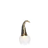 * Gnomo Fermaporta Oro 40Cm Con Led