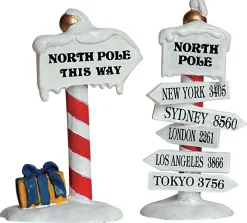 LEMAX Indicazioni Per Il Polo Nord - North Pole Signs, Set Da 2