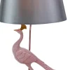 * Lampada Da Tavolo Pavone 51X25,5X62Cm Rosa/Grigio