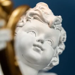 * Lampada Da Tavolo Putto 23X22X49Cm Bianco/Oro
