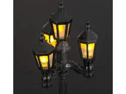 * Lampione Con 4 Luci A Batteria H 11 Cm Per Presepe