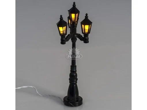 * Lampione Con 4 Luci A Batteria H 11 Cm Per Presepe