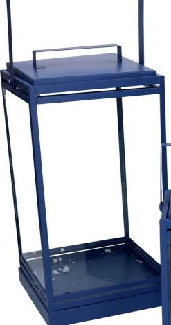 * Lanterna In Metallo Blu 18X18X36,3Cm