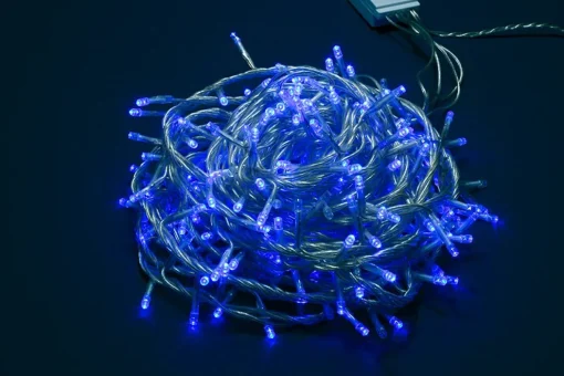 * Luci Di Natale 300 Led Blu 8 Giochi Di Luce