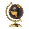 * Mappamondo Oro/Nero Con Base D.20 H.20.5Cm