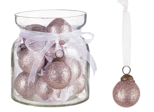 * Mini Pallina Rosa Con Fiocco 2,5Xh2,5Cm
