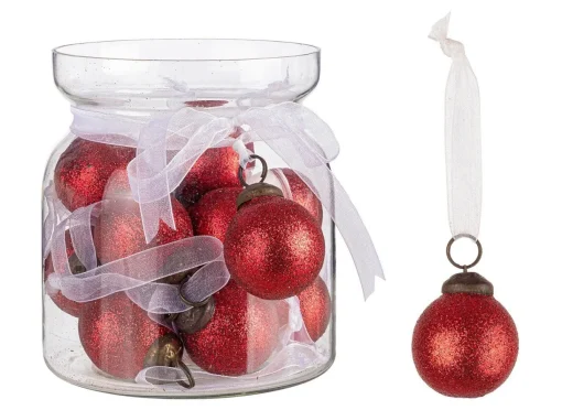 * Mini Pallina Rossa Con Fiocco 2,5Xh2,5Cm