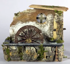 * Mulino Ad Acqua Con Motorino Funzionante 20X14X18Cm