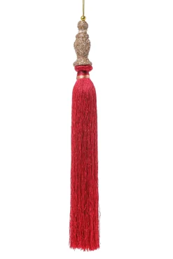 * Nappa Decoro Pendente Rossa 9X9X50Cm