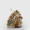 * Nativita King In Resina Con Base H25Cm Oro/Verde