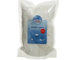 * Neve Artificiale Bianca Con Fiocchi Colorati Per Decori Natalizi